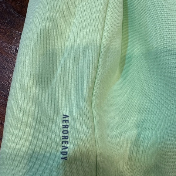 NWT!🔥Adidas AEROREADY GAME AND GO FULL-ZIP HOODED FLEECE JACKET Women Lime - Picture 13 of 15